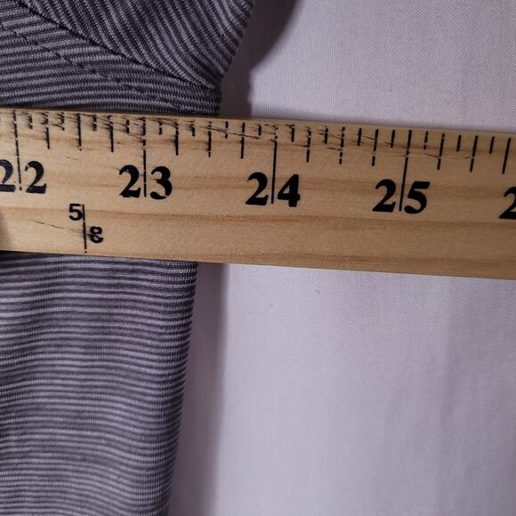 Southern Marsh Polo Shirt Mens Medium Striped Gray Performance - Picture 7 of 11